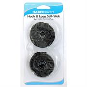  Hook And Loop Self Stick, 20mm x 1.25m, Black